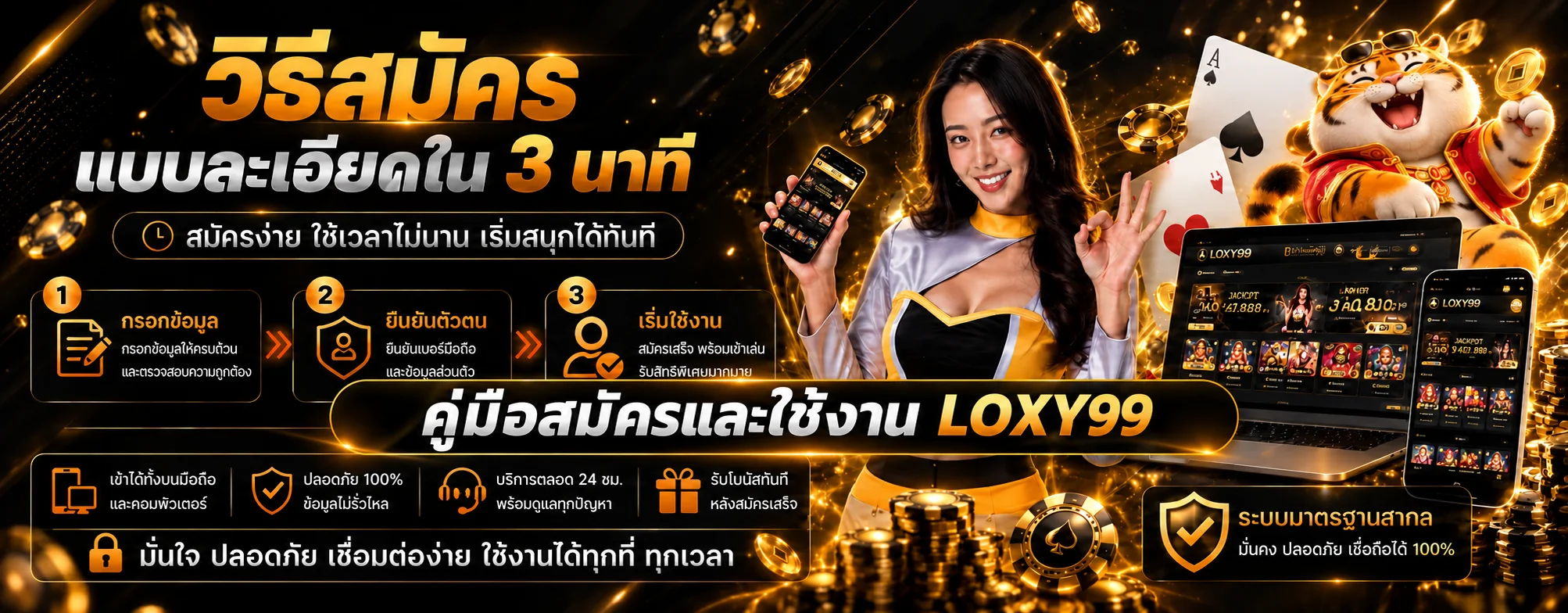LOXY99 วิธีสมัคร เข้าสู่ระบบ ฝากถอนแบบเป็นขั้นตอน