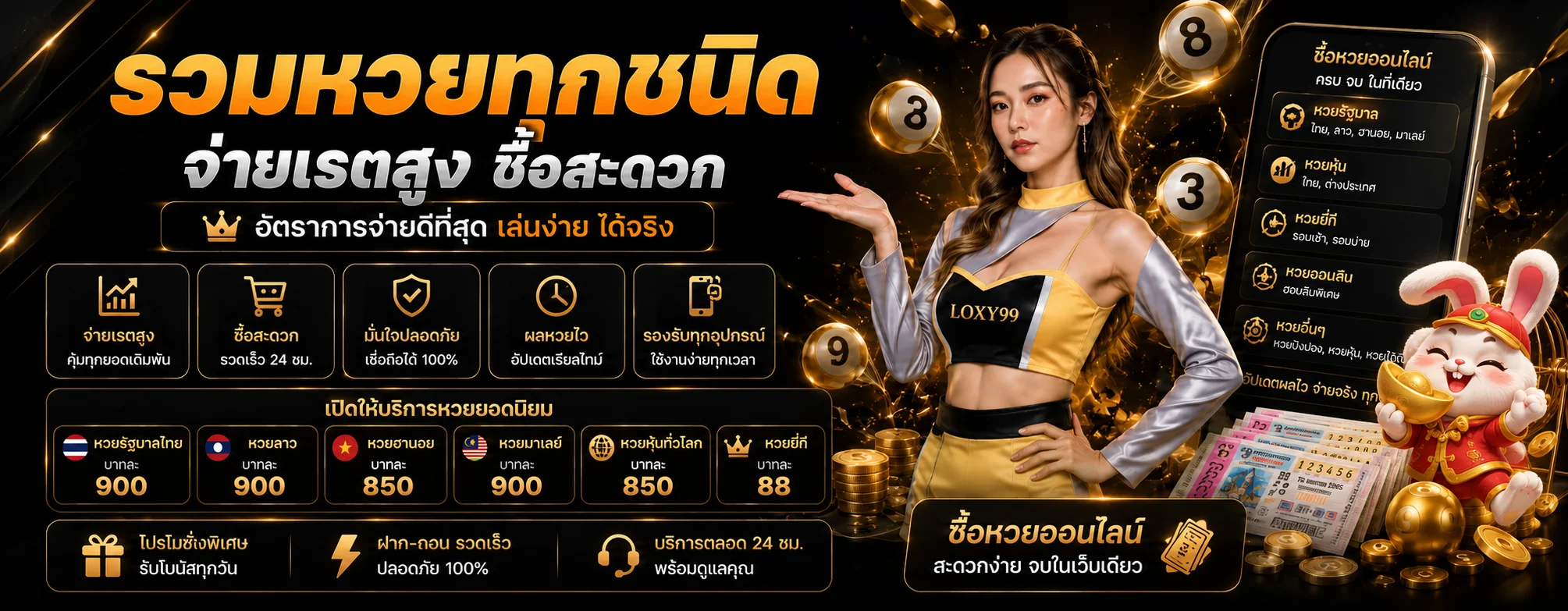 หวยออนไลน์ LOXY99 พร้อมผลหวยทุกสำนัก
